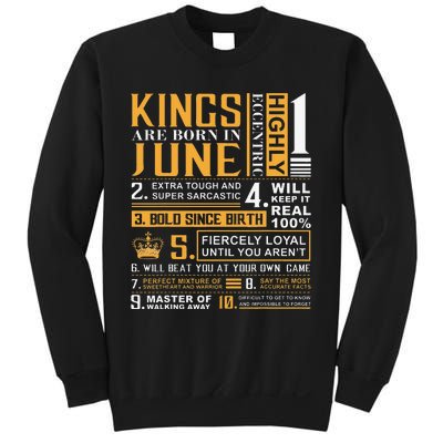 Birthday Gifts Kings are Born In June Sweatshirt