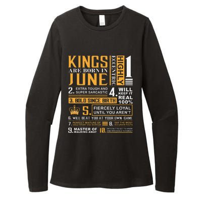 Birthday Gifts Kings are Born In June Womens CVC Long Sleeve Shirt