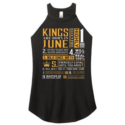 Birthday Gifts Kings are Born In June Women’s Perfect Tri Rocker Tank