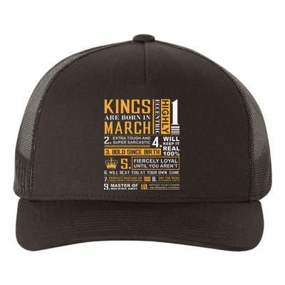 Birthday Gifts Kings are Born In March Yupoong Adult 5-Panel Trucker Hat