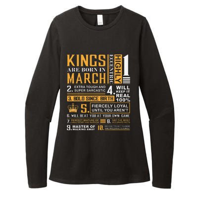 Birthday Gifts Kings are Born In March Womens CVC Long Sleeve Shirt