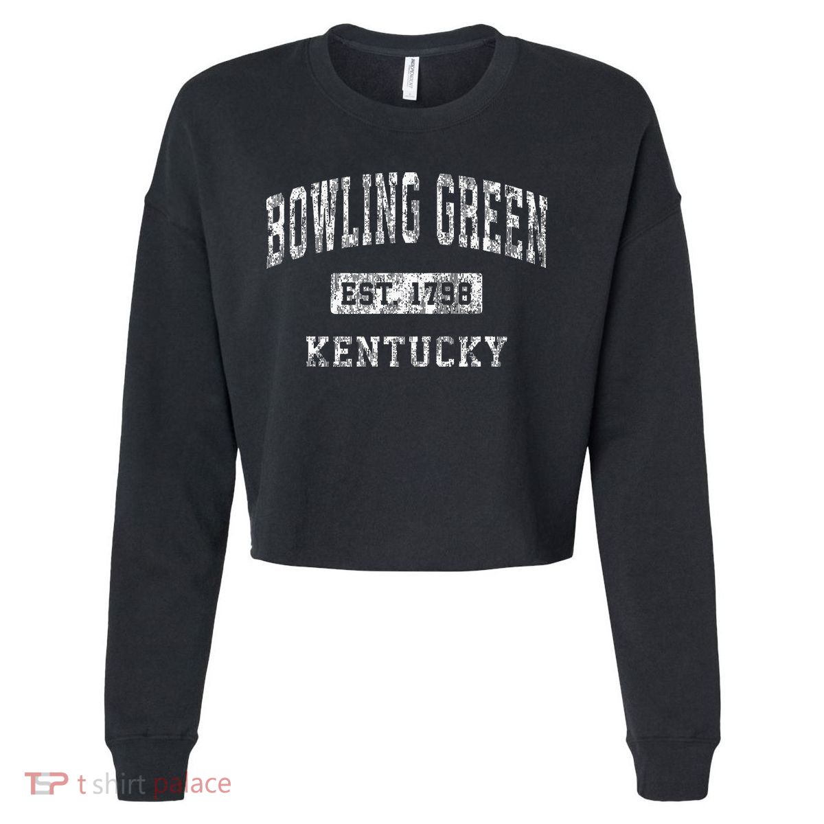 Bowling Green Kentucky Ky Vintage Established Sports Design Cropped Pullover Crew