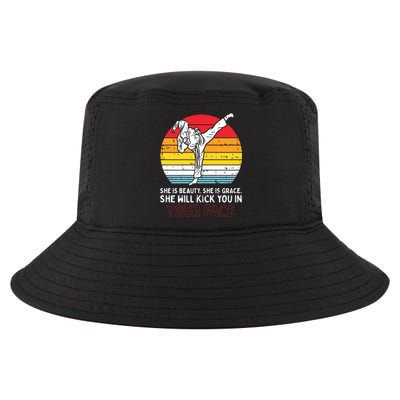 Beauty Grace Kick You In Face Karate Taekwondo Gift Cool Comfort Performance Bucket Hat