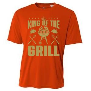 Bbq Grilling King Of The Grill Funny Barbecue Gift Cooling Performance Crew T-Shirt