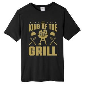 Bbq Grilling King Of The Grill Funny Barbecue Gift Tall Fusion ChromaSoft Performance T-Shirt