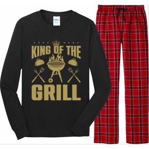 Bbq Grilling King Of The Grill Funny Barbecue Gift Long Sleeve Pajama Set