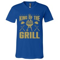 Bbq Grilling King Of The Grill Funny Barbecue Gift V-Neck T-Shirt