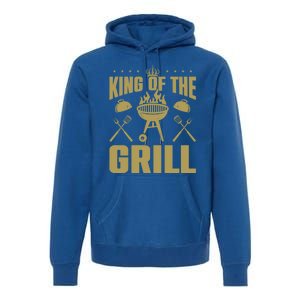 Bbq Grilling King Of The Grill Funny Barbecue Gift Premium Hoodie