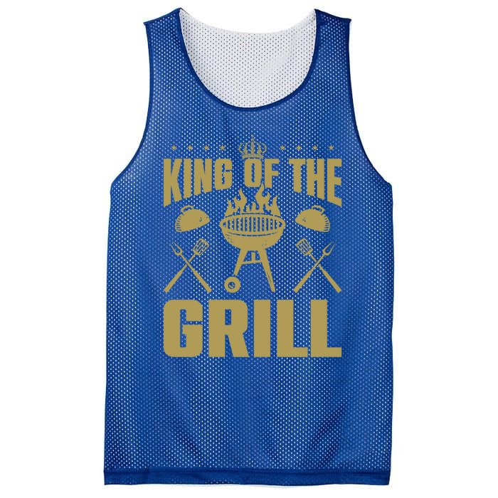 Bbq Grilling King Of The Grill Funny Barbecue Gift Mesh Reversible Basketball Jersey Tank