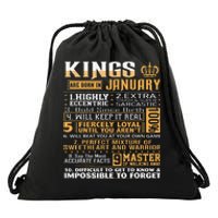 Birthday Gifts Kings Are Born In January Drawstring Bag