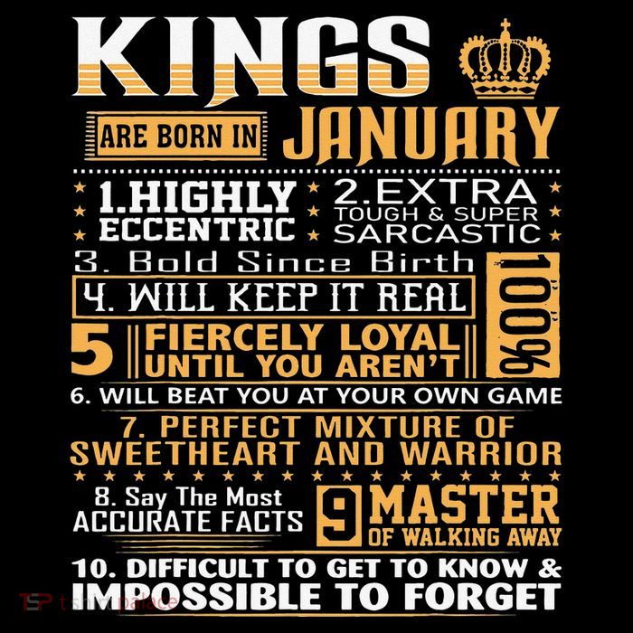 Birthday Gifts Kings Are Born In January Premium T-Shirt