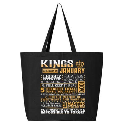 Birthday Gifts Kings Are Born In January 25L Jumbo Tote