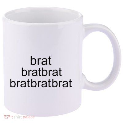 Brat Green Kamala Meme Gen Z Xmas Holiday Tree Trend Gift 11oz C Handle Ceramic Mug