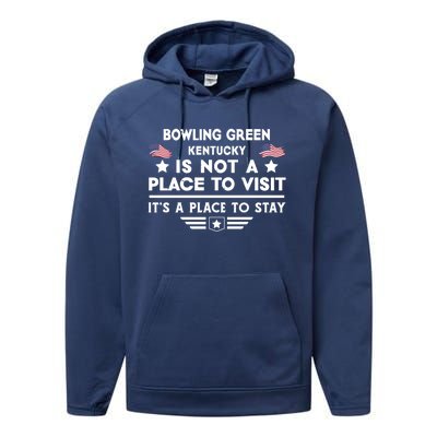 Bowling Green Kentucky Place To Stay Usa Town Home City Gift Performance Fleece Hoodie