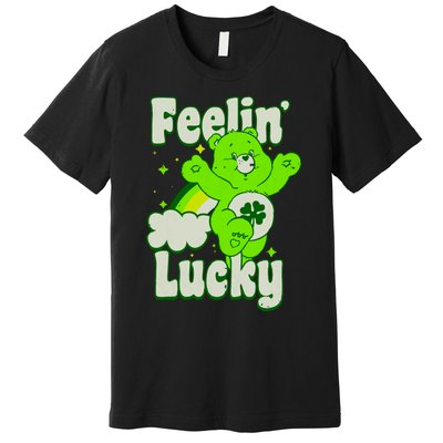 Bears Good Luck Bear Jumping Feelin Lucky Distressed Premium T-Shirt