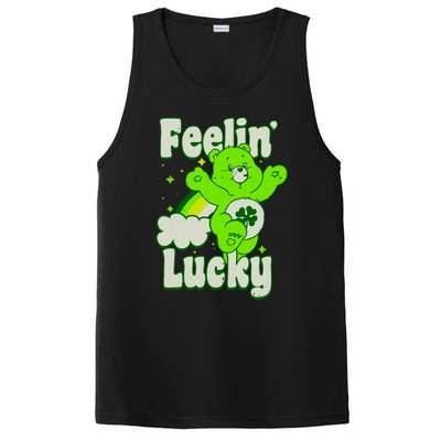 Bears Good Luck Bear Jumping Feelin Lucky Distressed PosiCharge Competitor Tank