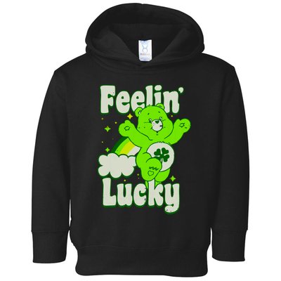 Bears Good Luck Bear Jumping Feelin Lucky Distressed Toddler Hoodie