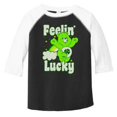 Bears Good Luck Bear Jumping Feelin Lucky Distressed Toddler Fine Jersey T-Shirt