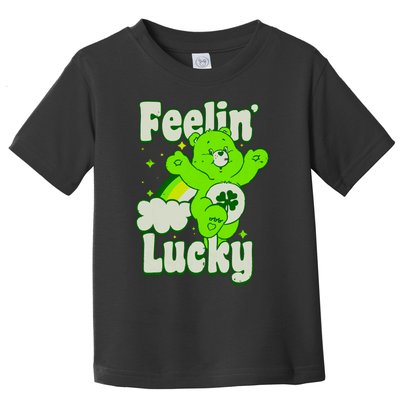 Bears Good Luck Bear Jumping Feelin Lucky Distressed Toddler T-Shirt