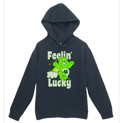 Bears Good Luck Bear Jumping Feelin Lucky Distressed Urban Pullover Hoodie