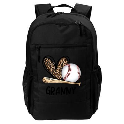 Baseball Granny Leopard Heart Baseball Lover Great Gift Backpack