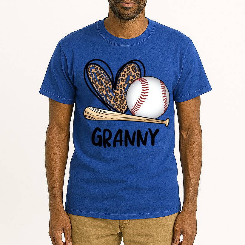 Baseball Granny Leopard Heart Baseball Lover Great Gift Tall T-Shirt