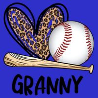 Baseball Granny Leopard Heart Baseball Lover Great Gift Tall T-Shirt