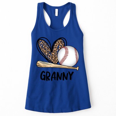 Baseball Granny Leopard Heart Baseball Lover Great Gift Womens Tank Top