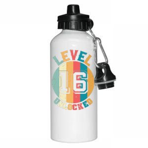 Birthday Gift Level Unlocked 16 Years Aluminum Water Bottle