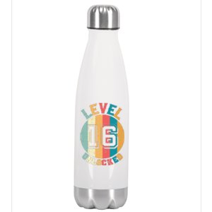 Birthday Gift Level Unlocked 16 Years Stainless Steel Insulated Water Bottle