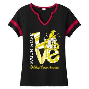 Bee Gnome Love Hood Cancer Awareness Great Gift Ladies Halftime Notch Neck Tee