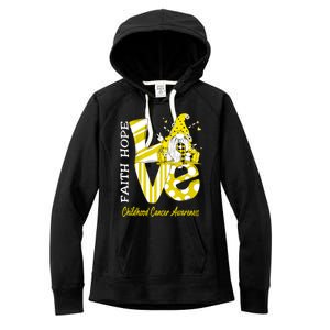 Bee Gnome Love Hood Cancer Awareness Great Gift Women's Fleece Hoodie