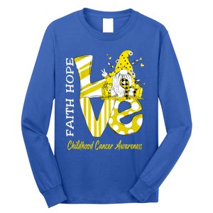 Bee Gnome Love Hood Cancer Awareness Great Gift Long Sleeve Shirt