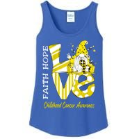 Bee Gnome Love Hood Cancer Awareness Great Gift Ladies Essential Tank