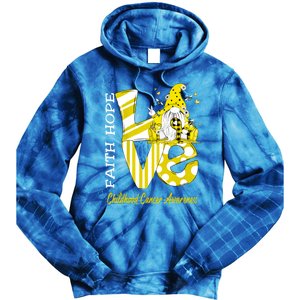 Bee Gnome Love Hood Cancer Awareness Great Gift Tie Dye Hoodie