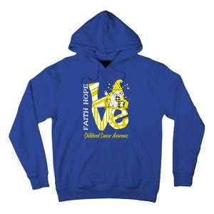 Bee Gnome Love Hood Cancer Awareness Great Gift Tall Hoodie