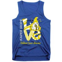 Bee Gnome Love Hood Cancer Awareness Great Gift Tank Top