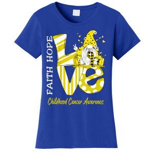 Bee Gnome Love Hood Cancer Awareness Great Gift Women's T-Shirt