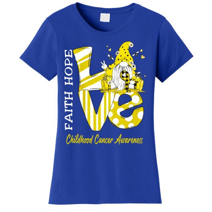 Bee Gnome Love Hood Cancer Awareness Great Gift Women's T-Shirt