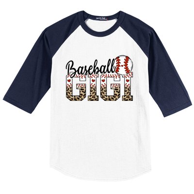 Baseball Gigi Leopard Ballpark Gigi Baseball Mom Mothers Day Baseball Sleeve Shirt