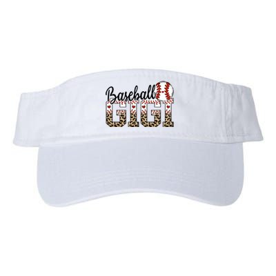 Baseball Gigi Leopard Ballpark Gigi Baseball Mom Mothers Day Valucap Bio-Washed Visor