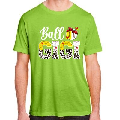 Ball Gigi Leopard Baseball Softball Gigi Grandma Great Gift Adult ChromaSoft Performance T-Shirt