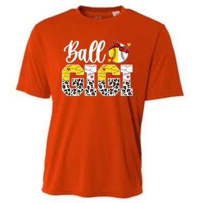 Ball Gigi Leopard Baseball Softball Gigi Grandma Great Gift Cooling Performance Crew T-Shirt