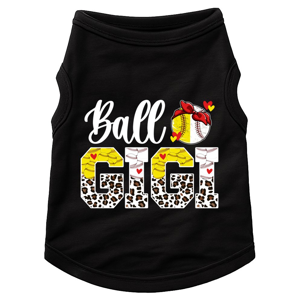 Ball Gigi Leopard Baseball Softball Gigi Grandma Great Gift Doggie Tank