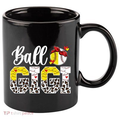Ball Gigi Leopard Baseball Softball Gigi Grandma Great Gift 11oz C Handle Ceramic Mug