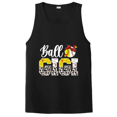 Ball Gigi Leopard Baseball Softball Gigi Grandma Great Gift PosiCharge Competitor Tank