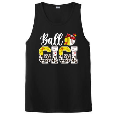 Ball Gigi Leopard Baseball Softball Gigi Grandma Great Gift PosiCharge Competitor Tank