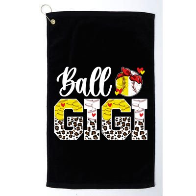 Ball Gigi Leopard Baseball Softball Gigi Grandma Great Gift Golf Towel