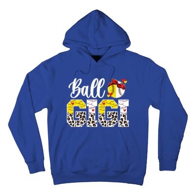 Ball Gigi Leopard Baseball Softball Gigi Grandma Great Gift Hoodie