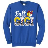 Ball Gigi Leopard Baseball Softball Gigi Grandma Great Gift Sweatshirt